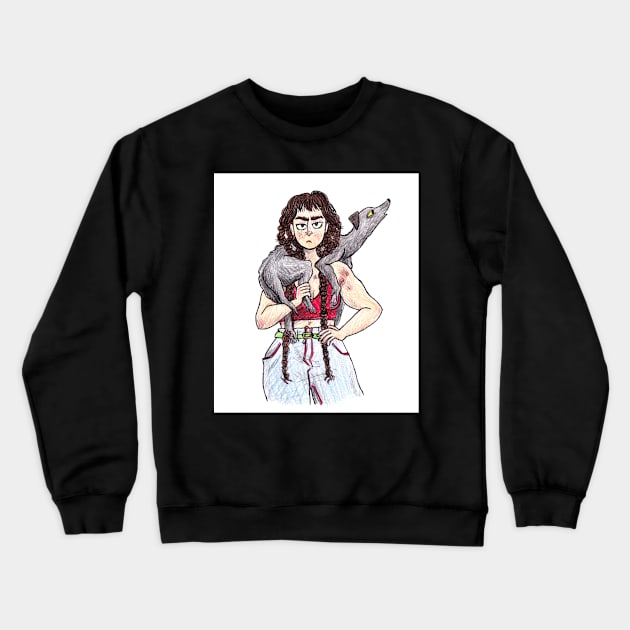 Farmer Girl and Greyhound Crewneck Sweatshirt by sadnettles